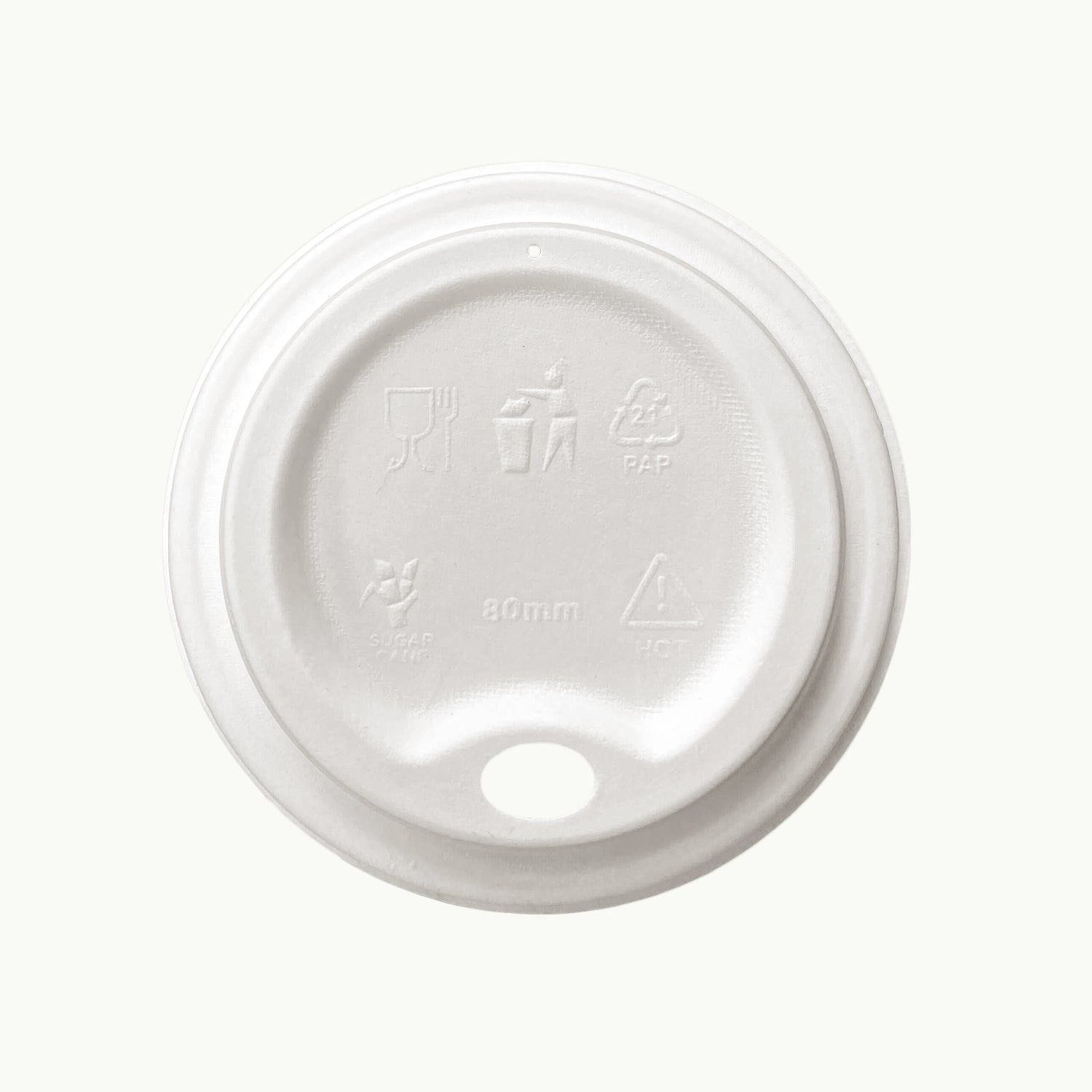 Sugarcane EcoCup Lid - White