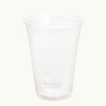 Ecoware bioplastic white logo clear EcoCup.