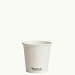 Single Wall Coffee Cup EcoCup - WHITE - FSC MIX 110 ml