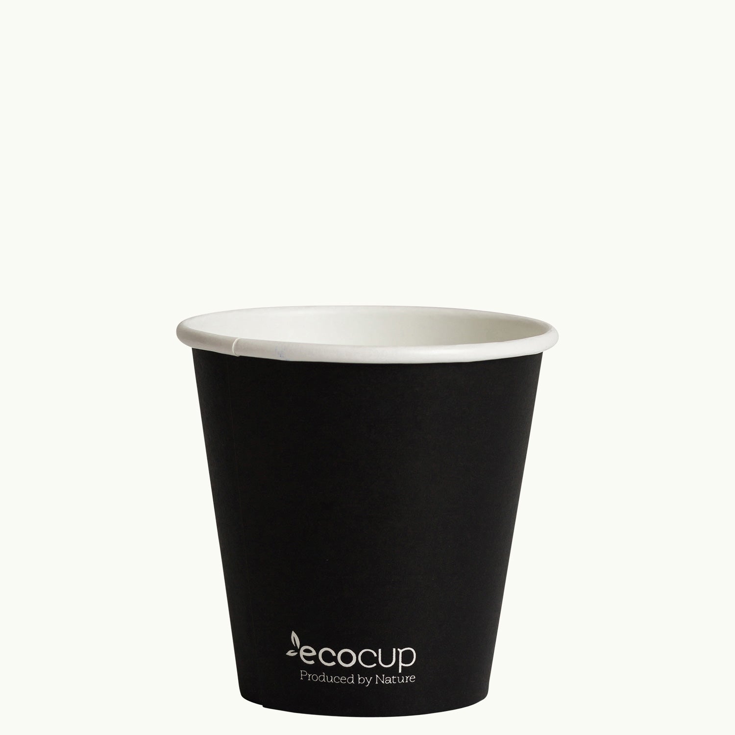 225ml black takeaway coffee cup