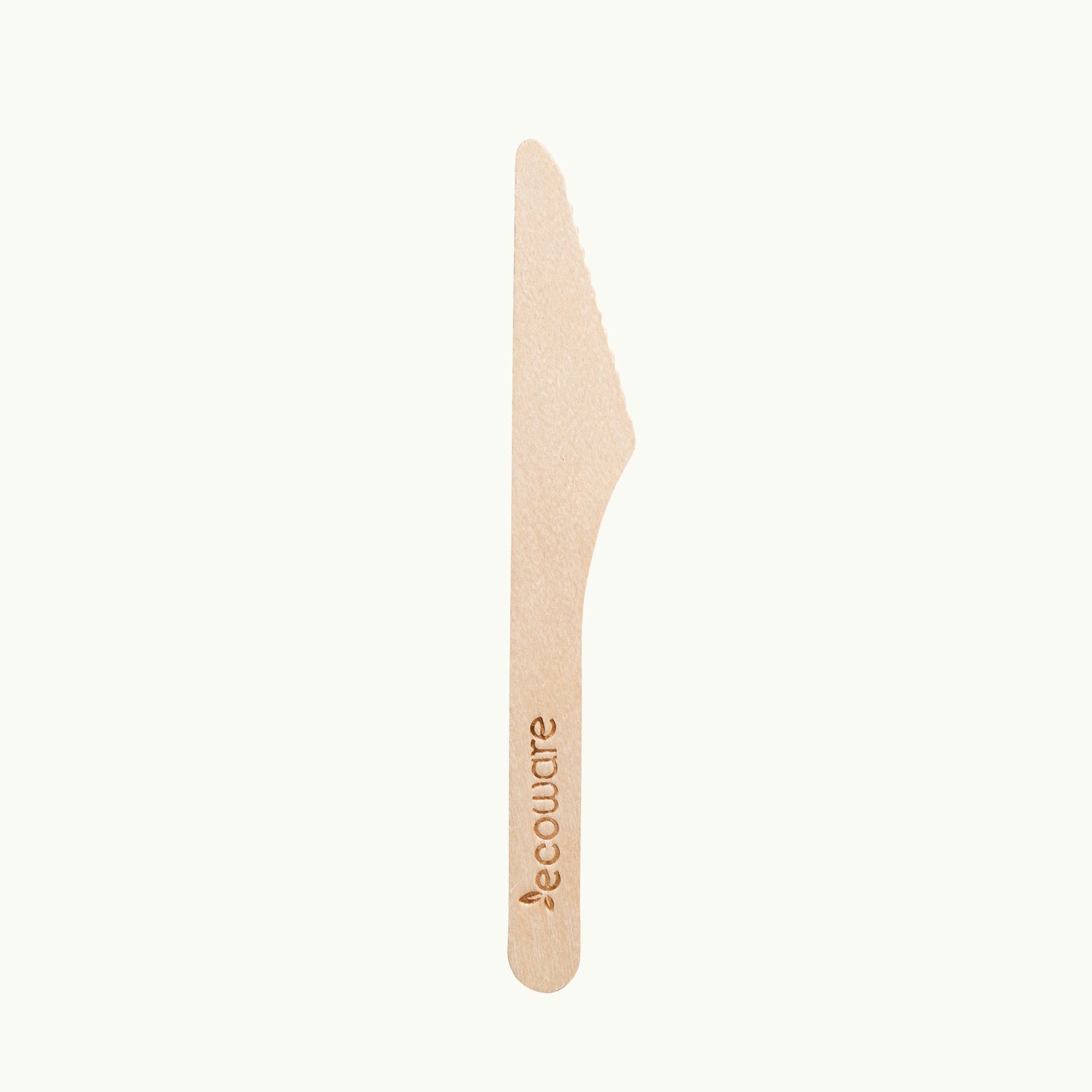 Certified compostable wooden cutlery knife.